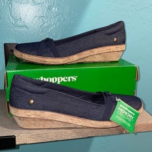 Grasshoppers Denim Wedge Kitten Heel
